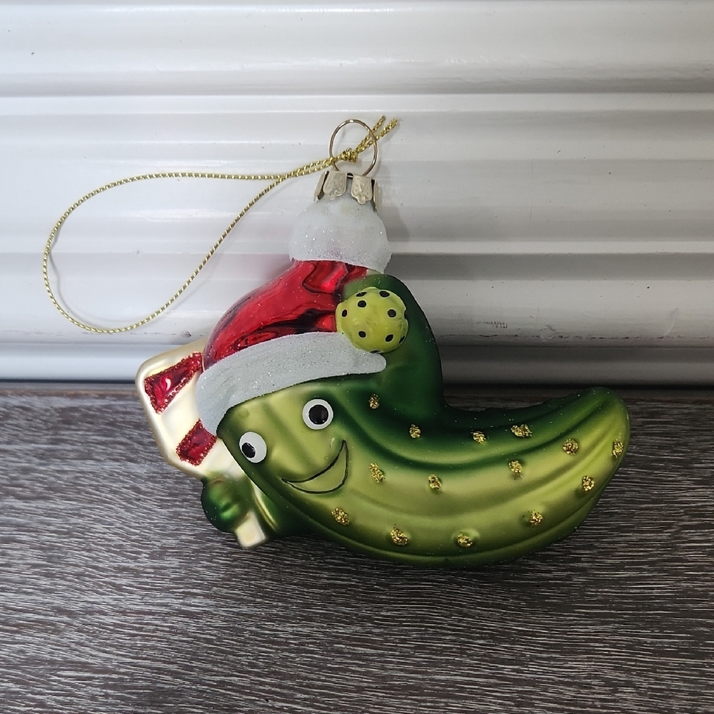 Pickleball Santa Ornament - Festive Green - Picture 2 of 6